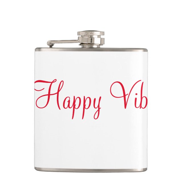 Cantil Red Happy vibe simples caligrafia mínima (Frente)