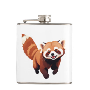 Cantil Red Panda Feliz Brincadeira Saltando Na Alegria Do