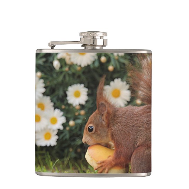 Cantil Red Squirrel and Daisies Cute Photo (Frente)
