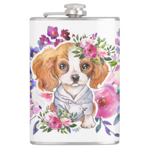 Cantil Rei Charles Spaniel com Flores Clássica Mug