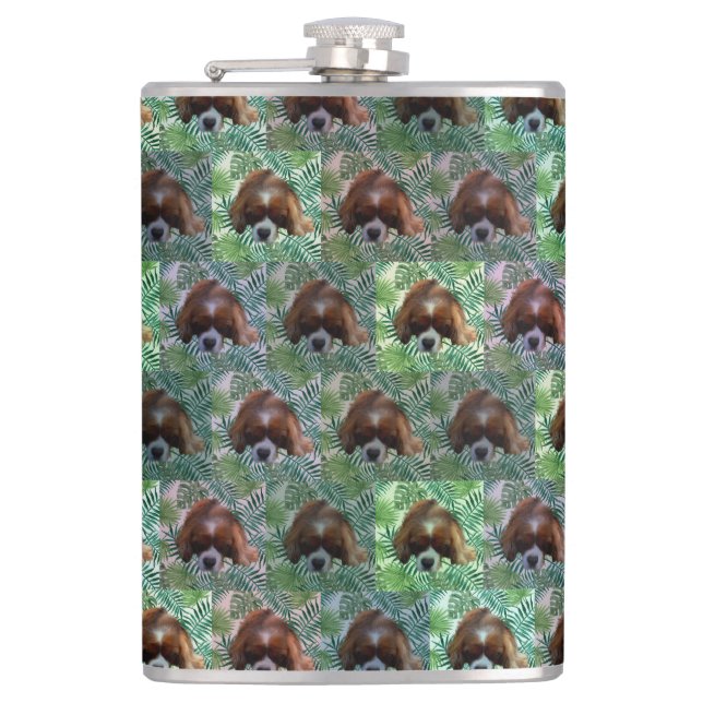 Cantil Rei Verde Charles Cavalier Spaniel, Hip Flask (Frente)