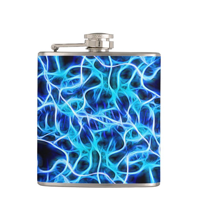 Cantil Relâmpago de Néon Blue Tesla (Frente)