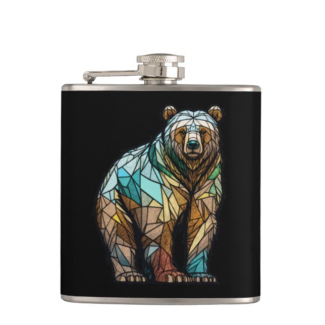 Cantil Retrato De Animais De Urso Grizzie Floresta De Vid (Frente)