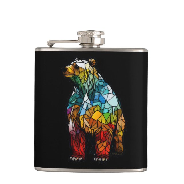 Cantil Retrato De Animais De Urso Grizzie Floresta De Vid (Frente)