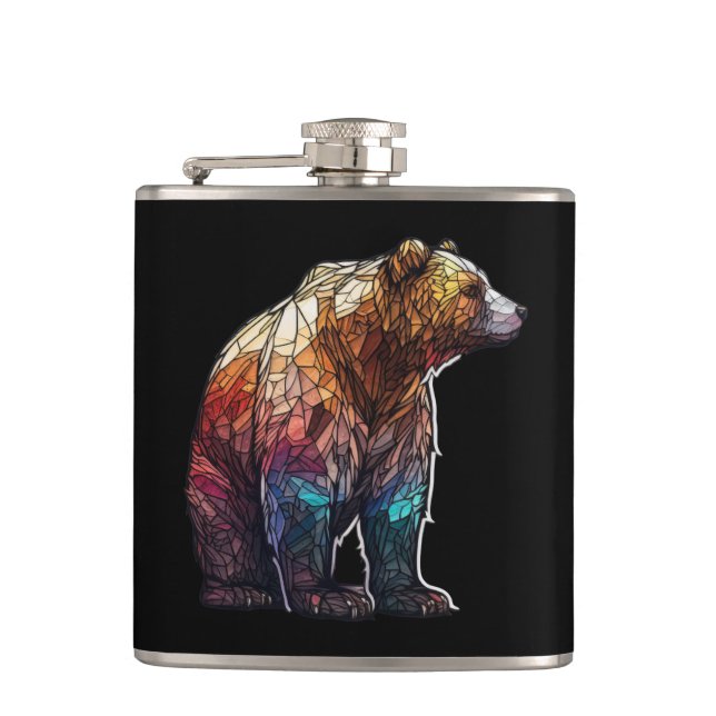 Cantil Retrato De Animais De Urso Grizzie Floresta De Vid (Frente)