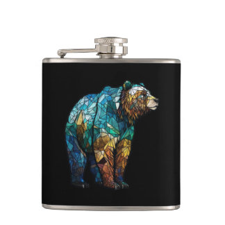 Cantil Retrato De Animais De Urso Grizzie Floresta De Vid