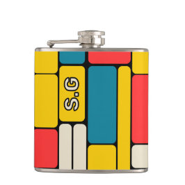 Cantil Retro 80s ousado geométrico moderno brilhante