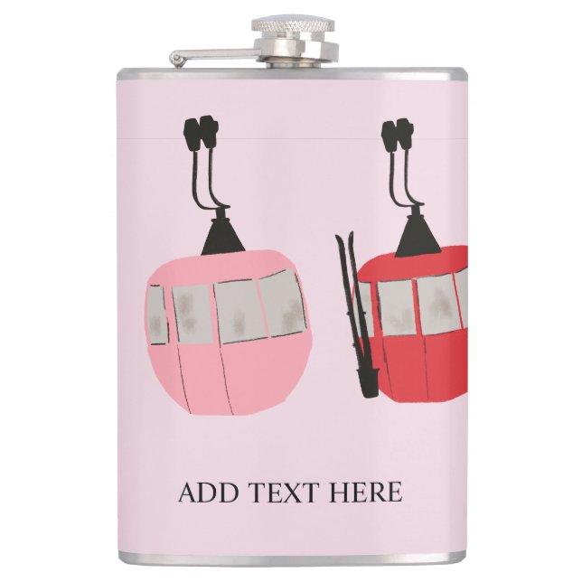 Cantil Retro-Esqui Rosa Levante Gondola Skiing Skiing Ski (Frente)