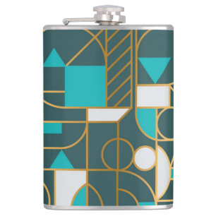 Cantil Retro Geométrico: Trabalho de arte minimalista.