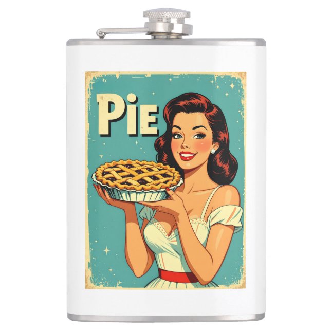 Cantil Retro Pie Lady – Vintage Baking Poster Illustratio (Frente)
