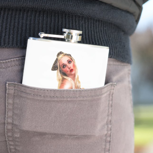 Cantil Retro Pinup Tropical Tiki Beach Girl White Hip (In loco)