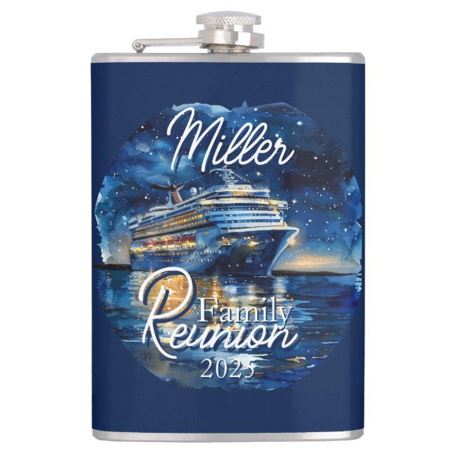 Cantil Reunião Familiar de Navio de Cruzeiro em Aquarela (Frente)