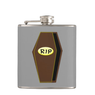 Cantil RIP Halloween Coffin do Doom Flask