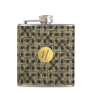 Cantil Riscado Dourado Glamour Moderno Monograma Único