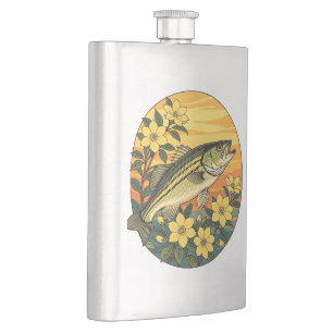 Cantil Robalo Listrado Rockfish e Flores de Jasmim Amarel