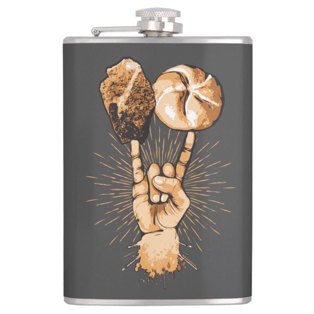Cantil Rock and Roll Flask (Frente)