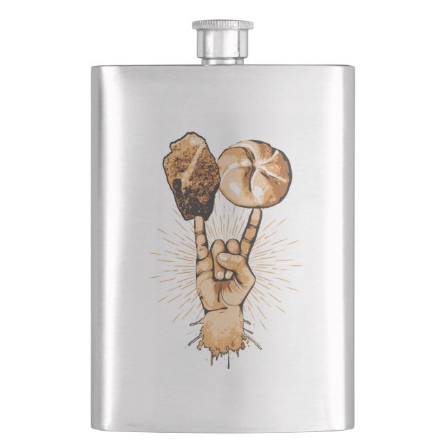 Cantil Rock and Roll Flask (Frente)