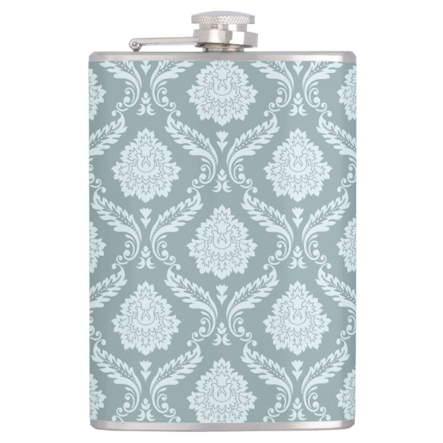 Cantil Rococo Damask Pattern Duck Egg Blue+Teal (Frente)