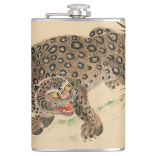 Cantil Rolo de Leopardo Manchado Japonês Antigo