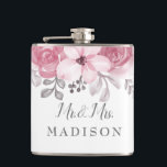 Cantil Romântica Watercolor Rosa Florals Sr. & Sra. Weddi<br><div class="desc">Para casamento</div>