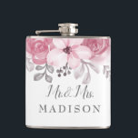 Cantil Romântica Watercolor Rosa Florals Sr. & Sra. Weddi<br><div class="desc">Para casamento</div>