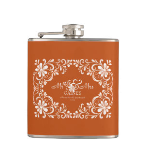 Cantil Romântico - Laranja Queimada Sr. e Sra. Wedding Fl