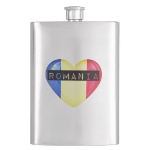 Cantil Romênia Flag Heart