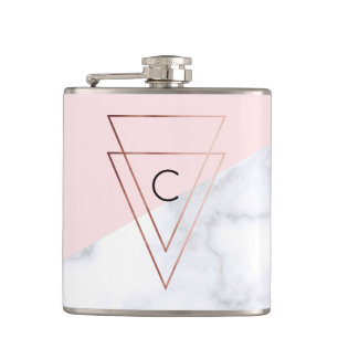 Cantil rosa de mármore branco dos triângulos cor-de-rosa