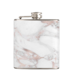 Cantil Rosa de modelo Dourado Marble Branco Elegante Melh