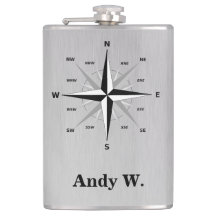 Rosa dos ventos, cobre e escova alumínio