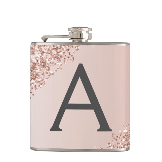 Cantil Rosa Rosa Cor-de-rosa-rosa Dourada com brilho e mo (Frente)