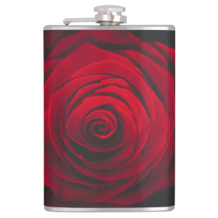 Cantil Rosa vermelha em efeito vintage de fundo preto
