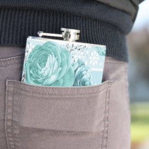 Cantil Rosas azuis com rendas