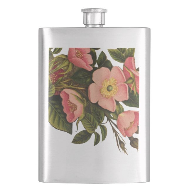 Cantil Rosas Vintage Lindas Botânica Rosa (Frente)