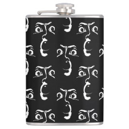 Cantil rosto de horror preto e branco