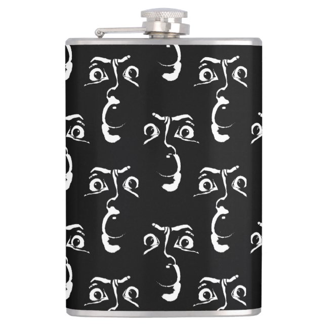 Cantil rosto de horror preto e branco (Frente)