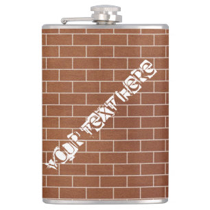 Cantil Rótulo Design de Parede de tijolos com texto perso