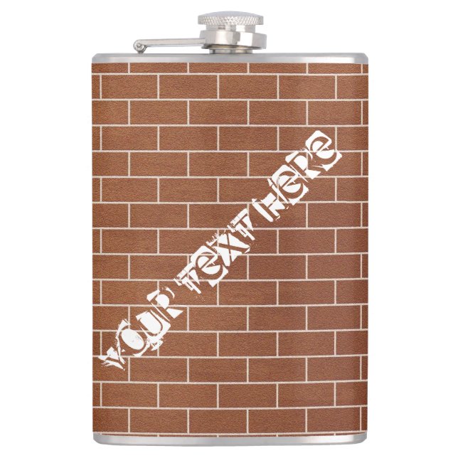 Cantil Rótulo Design de Parede de tijolos com texto perso (Frente)