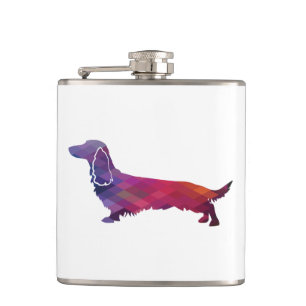 Cantil Roxo Dachshund Geo de Cabelo Longo