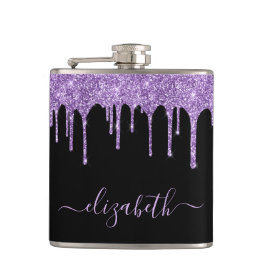 Cantil Roxo Glitter Drives Preto Personalizado