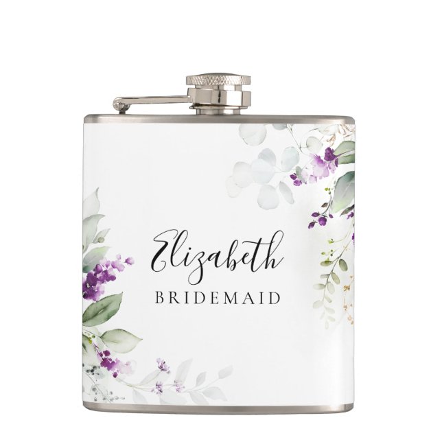 Cantil Roxo Verde Lavanda Floral Frasco (Frente)