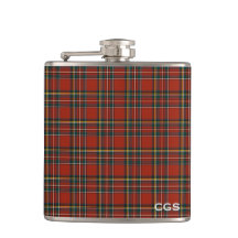 Royal Stewart Tartan Red Xadrez Escocesa Monograma