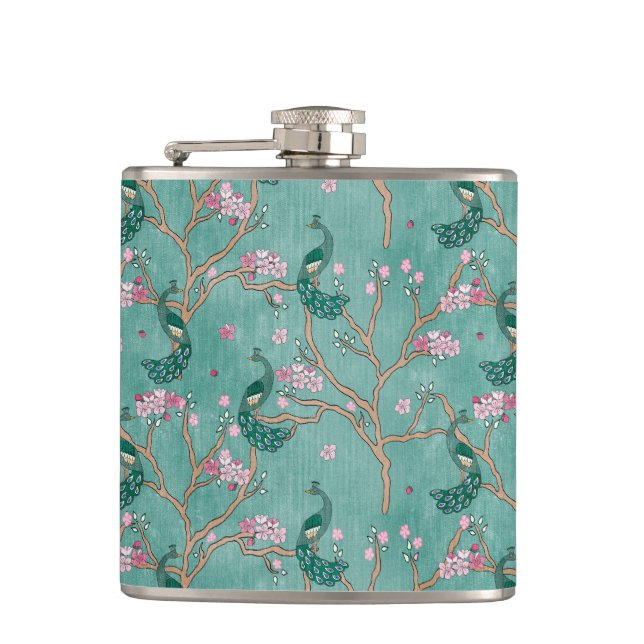 Cantil Rtro Chinoiserie Hip Flask (Frente)
