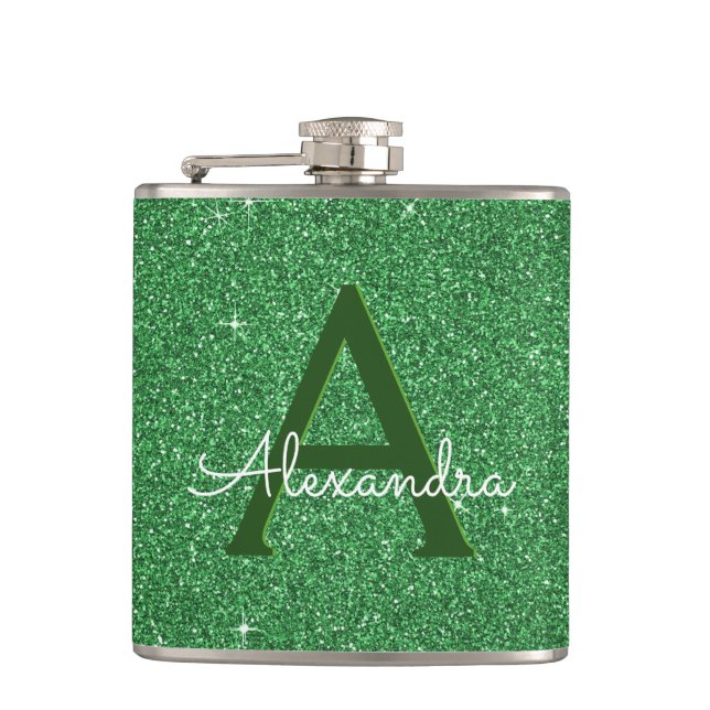 Cantil Rua, dia de Patrick, Glitter Verde e Monograma de  (Frente)