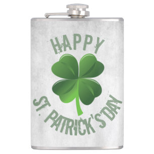 Cantil Rua Feliz. O Dia de Patrick Vinyl Wrapped Flask