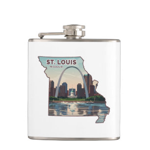 Cantil Rua. Mapa de Louis Missouri