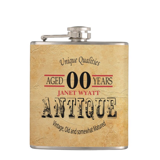 Cantil Rustic Antique 00th Birthday (Frente)