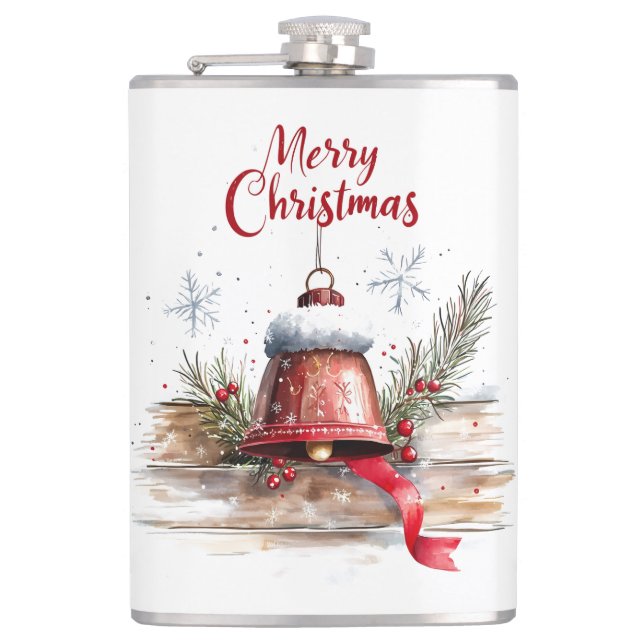 Cantil Rustic Felry Christmas Bell Flask (Frente)