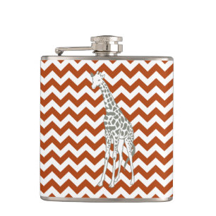 Cantil Safari vermelho Chevron da oxidação com girafa d