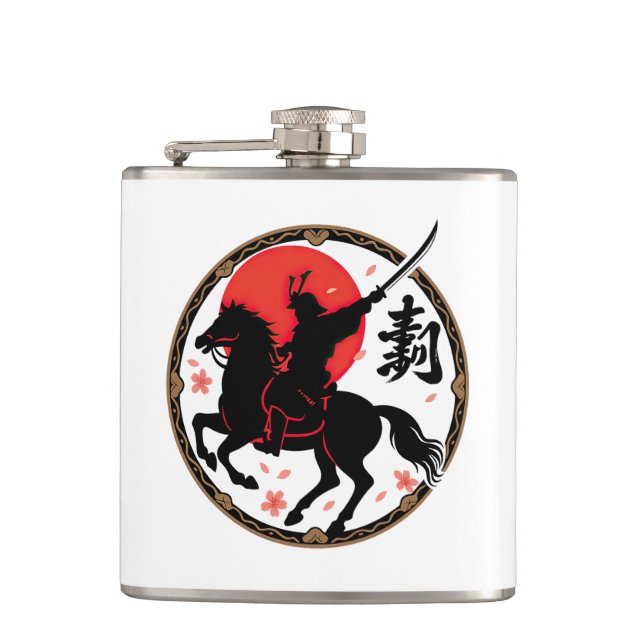 Cantil Samurai Warrior Ascensão Sun Flask (Frente)